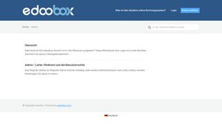 
                            7. Admin Archive - edoobox Dokumentation