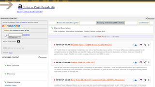 
                            8. admin – CashFreak.de - Browse the Latest Snapshot - RSSing.com