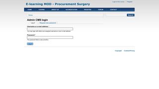 
                            10. Admin CMS login | E-learning MOD - Procurement Surgery