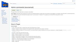 
                            10. Admin Commands (SourceMod) - AlliedModders Wiki