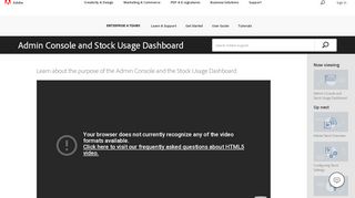 
                            5. Admin Console and Stock Usage Dashboard | Adobe Learn & Support ...