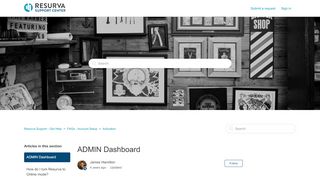 
                            13. ADMIN Dashboard – Resurva Support - Get Help