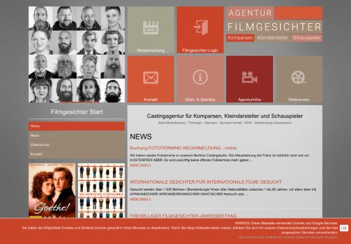 
                            8. Admin Login - Agentur Filmgesichter