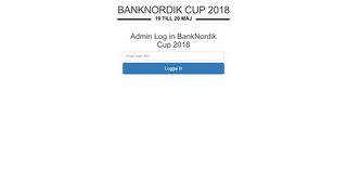 
                            10. Admin login BankNordik Cup 2018 - ProCup