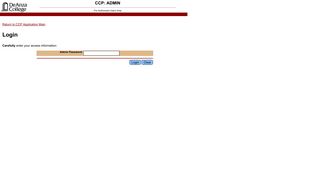 
                            4. Admin Login - De Anza