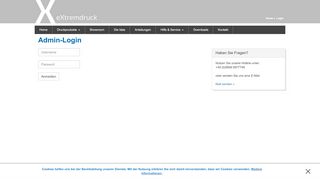 
                            2. Admin-Login - eXtremdruck - Onlinedruckerei