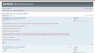 
                            1. Admin login fails - can you advise, please? - QNAP NAS Community Forum