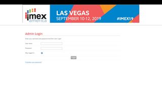 
                            3. Admin Login - IMEX America