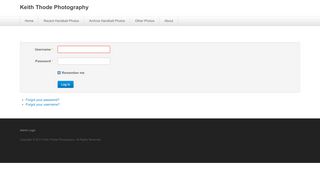 
                            2. Admin Login - Keith Thode Photography