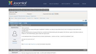 
                            10. Admin login --- Loop - Joomla Forum - Hilfe zu Joomla
