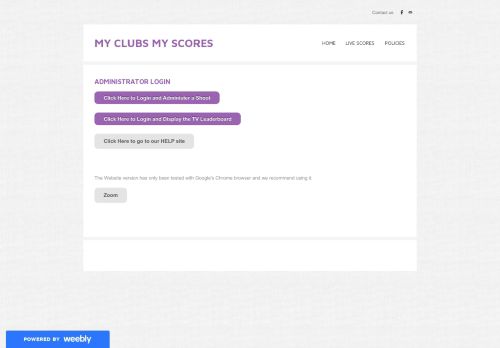 
                            9. Admin Login - My CLUBS MY SCORES