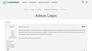 
                            4. Admin login - nopCommerce