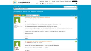 
                            12. admin login not working after repository installation - Group ...