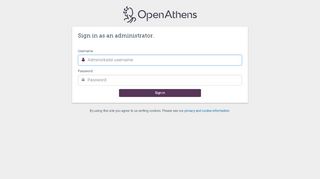 
                            8. Admin Login - OpenAthens