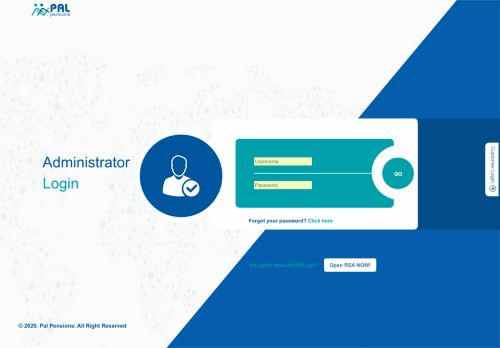 
                            3. Admin Login - Pal Pensions