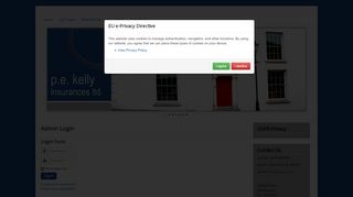 
                            4. Admin Login - P.E. Kelly Insurances Ltd.