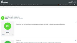 
                            11. admin login problem - Grundsystem - Support Forum - TekLab