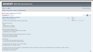 
                            7. Admin login problems on TS-251 - QNAP NAS Community Forum