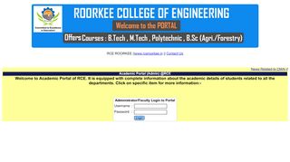 
                            4. Admin Login - Roorkee College of Engineering