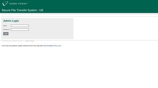 
                            1. Admin Login - Secure File Transfer System - Korn Ferry