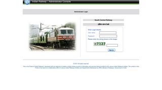 
                            1. Admin Login - South Central Railway