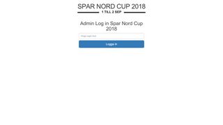 
                            9. Admin login Spar Nord Cup 2018 - ProCup