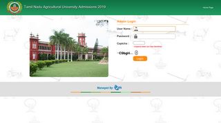 
                            7. Admin Login - tnau :: online pre-admission