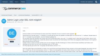 
                            1. Admin Login unter SSL nicht möglich! - commerce:SEO V1.1.1 CE ...