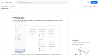 
                            1. Admin page - Analytics Help - Google Support