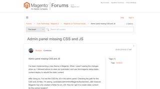 
                            2. Admin panel missing CSS and JS - Magento Forums