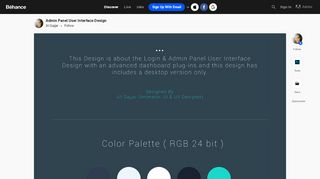 
                            8. Admin Panel User Interface Design on Behance