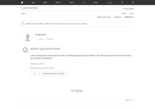 
                            5. admin password reset - Apple Community