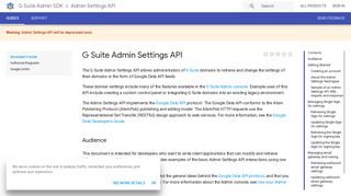 
                            6. Admin Settings API - Google Developers