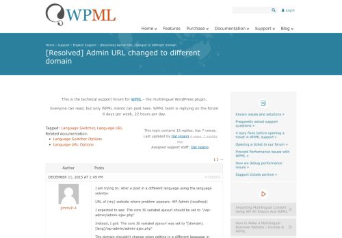 
                            8. Admin URL changed to different domain - WPML