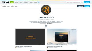 
                            6. Admincontrol on Vimeo