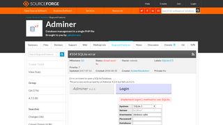 
                            3. Adminer / Bugs and Features / #504 SQLite error - SourceForge