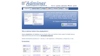 
                            7. Adminer - Database management in a single PHP file