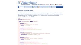 
                            2. Adminer - Erweiterungen