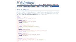 
                            6. Adminer - Extensions