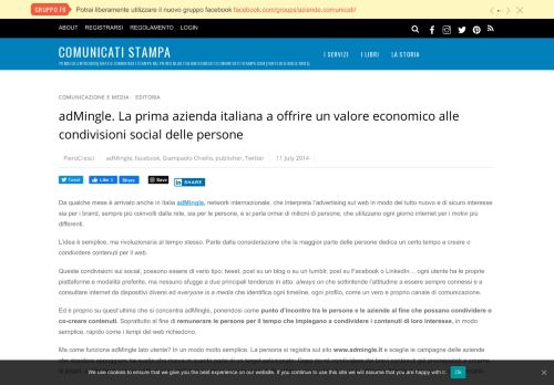 
                            8. adMingle. La prima azienda italiana a offrire un valore economico alle ...