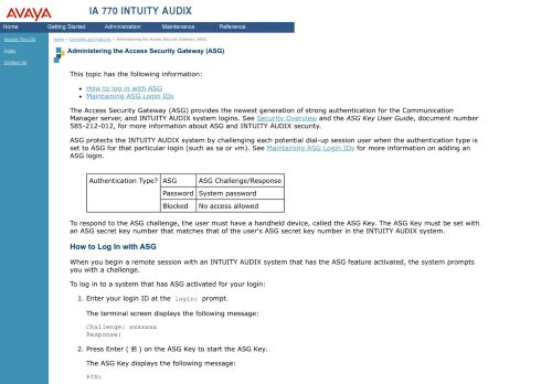 
                            11. Administering the Access Security Gateway (ASG)