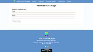 
                            7. Administração - Login - Câmara Municipal de Itapeva - o legislativo ...