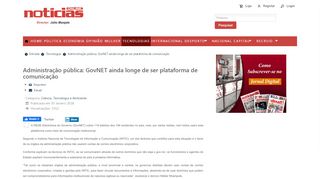 
                            10. Administração pública: GovNET ainda longe de ser plataforma de ...