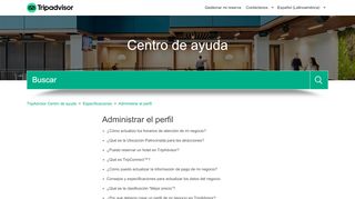 
                            5. Administrar el perfil – TripAdvisor Centro de ayuda