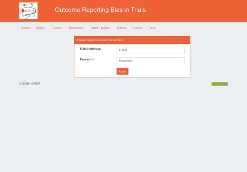 
                            2. Administration Login - Outcome Reporting Bias in Trials