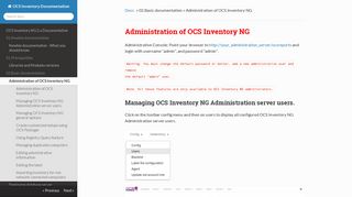 
                            1. Administration of OCS Inventory NG - OCS Inventory Documentation