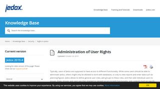 
                            8. Administration of User Rights - Jedox Knowledge BaseJedox ...