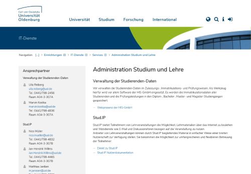 
                            4. Administration Studium und Lehre — IT-Dienste der ... - Uni Oldenburg