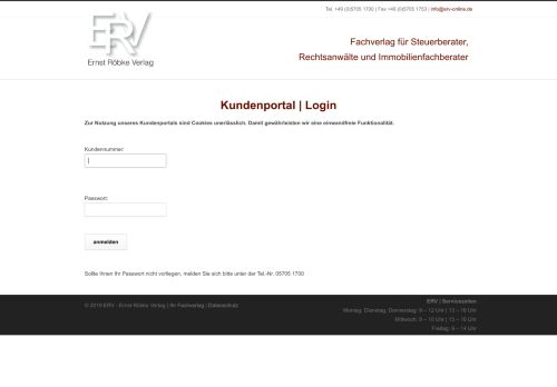 
                            1. Administrations-Bereich - Kunden-Login - Ernst Röbke Verlag