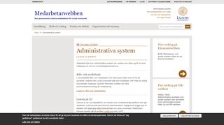 
                            13. Administrativa system - Medarbetarwebben - Lunds universitet